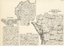 La Crosse County Outline - Holland, Greenfield, Barre, Wisconsin State Atlas 1930c